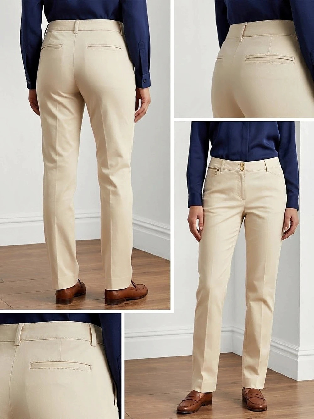 Lauren Polo Ralph Lauren Straight Leg Pants in Tan Like New